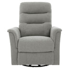 Manual Recliner Chair With 8-Point Massage and Swivel Function