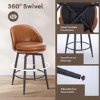 Modern Swivel Bar Stools Set of Two for Kitchen