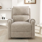 Swivel Rocker Recliner with 8-Mode Massage and Side Pocket
