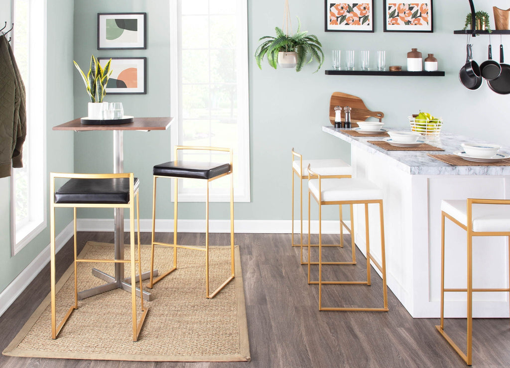 Fuji Contemporary Stackable Bar Stools, 2 or 3 Pieces