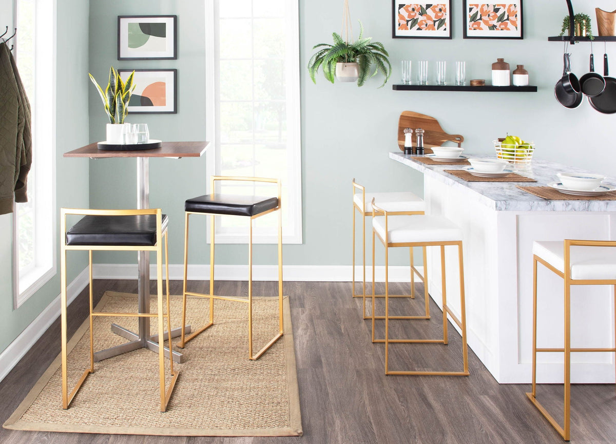 Fuji Contemporary Stackable Bar Stools, 2 or 3 Pieces