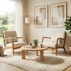 Accent Chair Corduroy Upholstered Lounge Chair with Lumbar Pillow