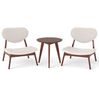 Accent Chairs Set of 2 with Side Table and Solid Wood Frame