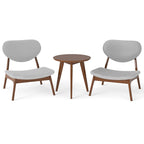 Accent Chairs Set of 2 with Side Table and Solid Wood Frame