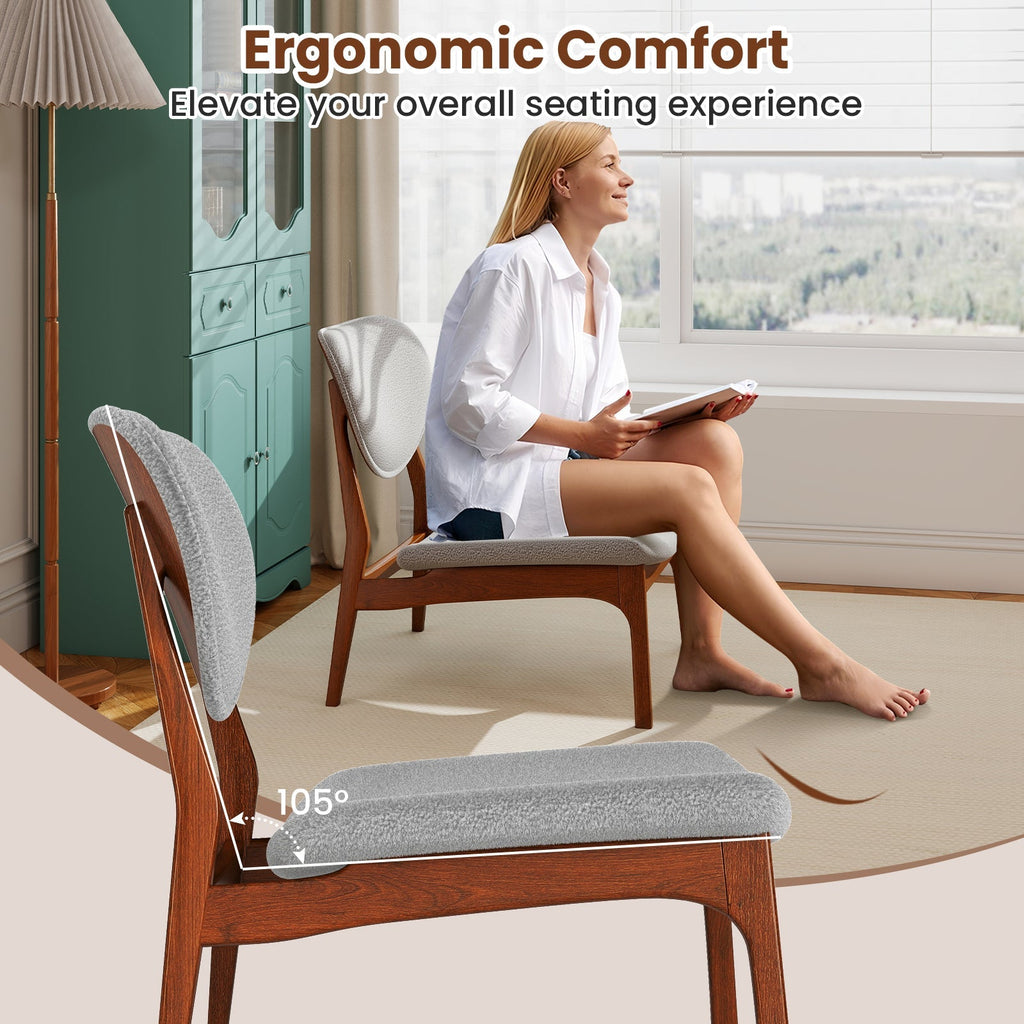 Accent Chairs Set of 2 with Side Table and Solid Wood Frame
