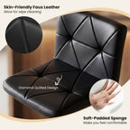 2-Piece Adjustable Swivel Bar Stools with Backrests and Footrests