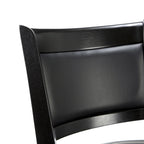Black Faux Leather Swivel Bar Stools