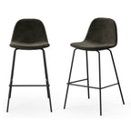 Modern Counter Height Low-Back Bar Stools