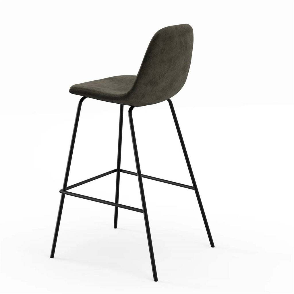 Modern Counter Height Low-Back Bar Stools