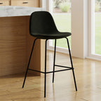 Modern Counter Height Low-Back Bar Stools