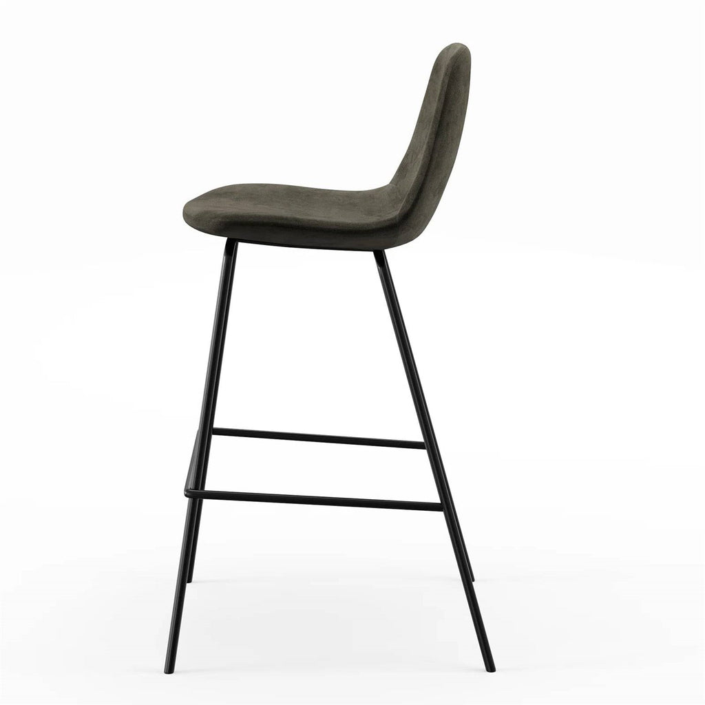 Modern Counter Height Low-Back Bar Stools
