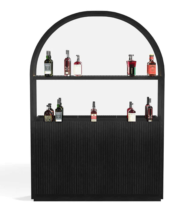 Prohibition Series Back Bar, Matte Black by RAM Game Room
