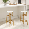 Bar Stools Set of 2 with Sturdy Metal Frame and Footrest