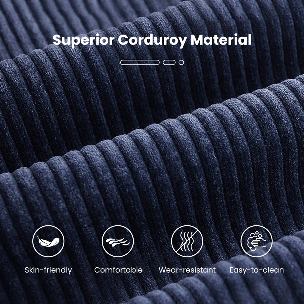 Bean Bag Chair for Adults Accent Lazy Sofa with Skin-friendly Corduroy Cover and Soft Sponge Filling