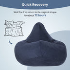Bean Bag Chair for Adults Accent Lazy Sofa with Skin-friendly Corduroy Cover and Soft Sponge Filling