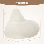 Bean Bag Chair for Adults Accent Lazy Sofa with Skin-friendly Corduroy Cover and Soft Sponge Filling