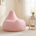 Bean Bag Chair for Adults Accent Lazy Sofa with Skin-friendly Corduroy Cover and Soft Sponge Filling