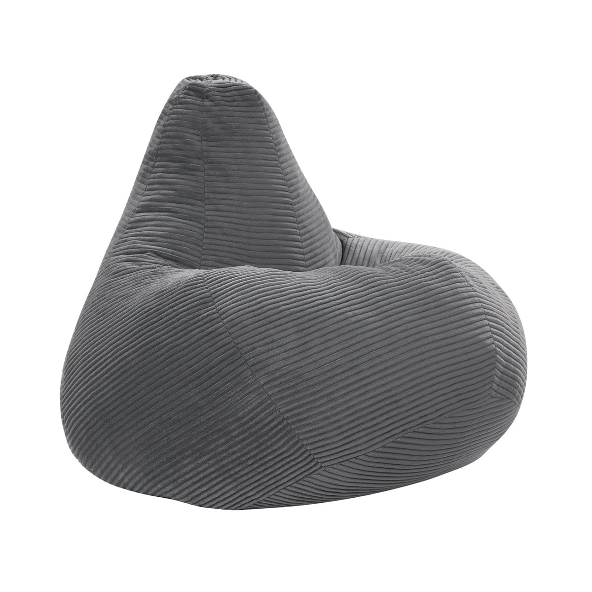Bean Bag Chair for Adults Accent Lazy Sofa with Skin-friendly Corduroy Cover and Soft Sponge Filling