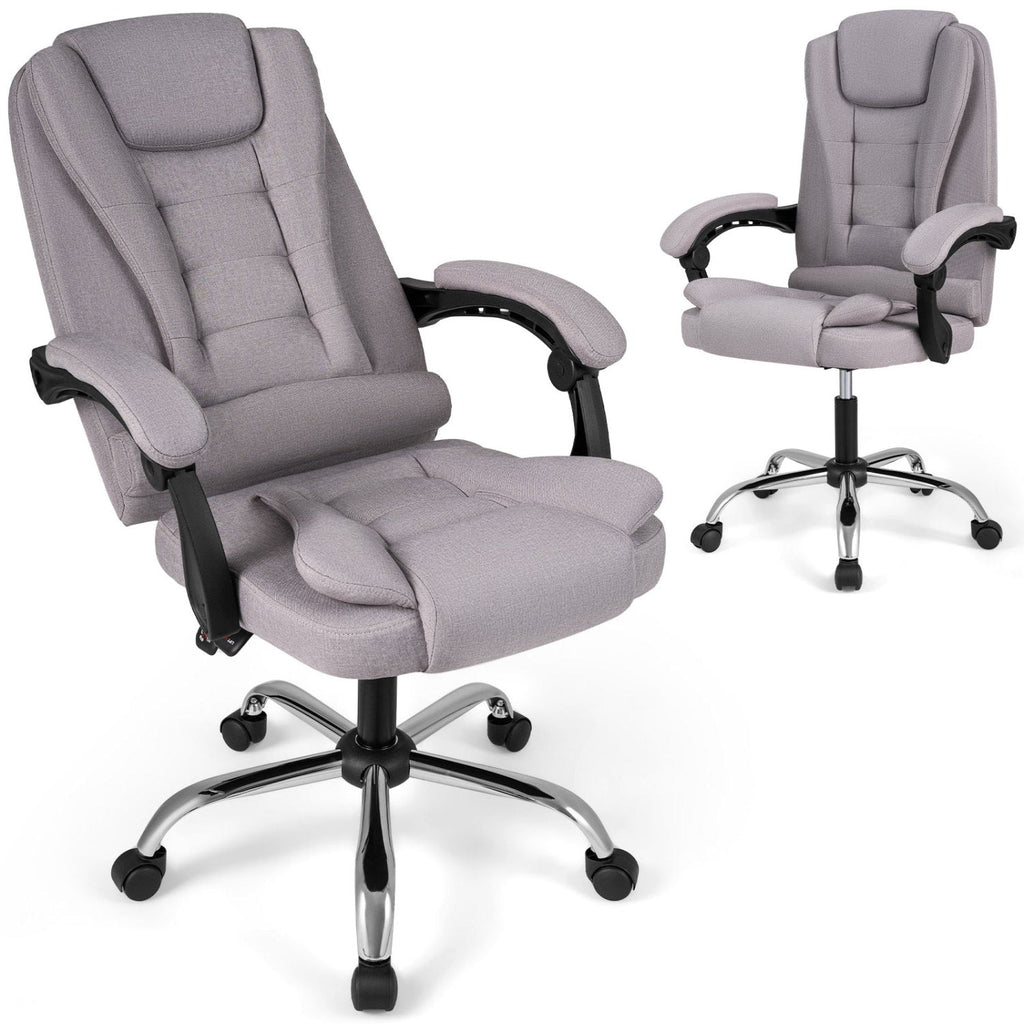 Executive Office Chair with Linkage Armrests and Reclining Back