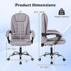 Executive Office Chair with Linkage Armrests and Reclining Back