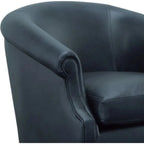 Seattle Black Leather Swivel Club Chair