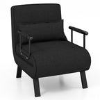 Folding 6 Position Convertible Sleeper Bed Armchair Lounge Couch with Pillow