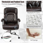 Height Adjustable Big and Tall Office Chair Computer Desk Chair with Metal Base