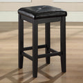 Backless Faux Leather Counter Height Bar Stools