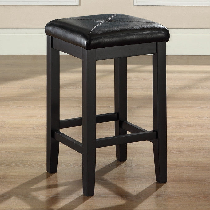 Backless Faux Leather Counter Height Bar Stools