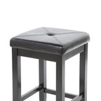 Backless Faux Leather Counter Height Bar Stools