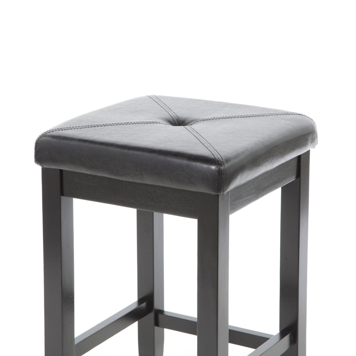 Backless Faux Leather Counter Height Bar Stools