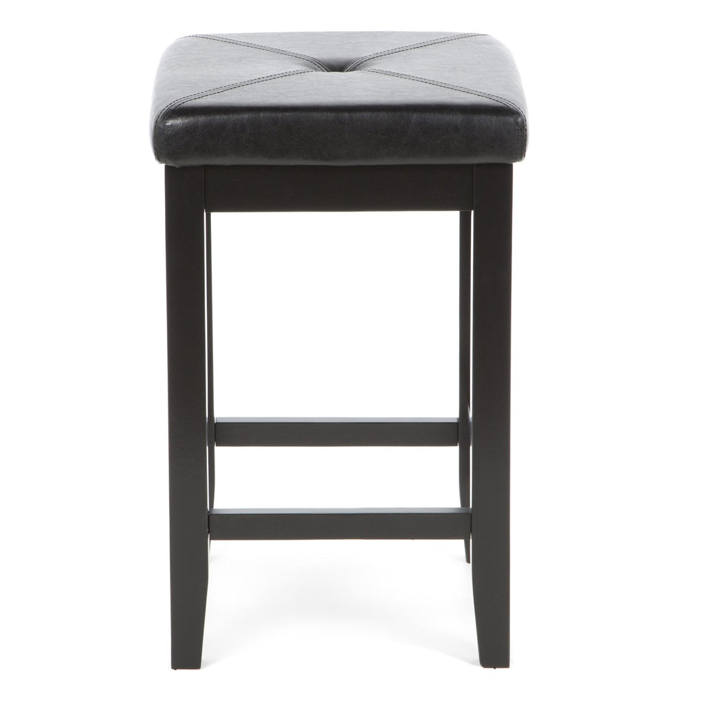 Backless Faux Leather Counter Height Bar Stools