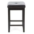 Backless Faux Leather Counter Height Bar Stools