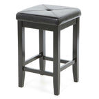 Backless Faux Leather Counter Height Bar Stools