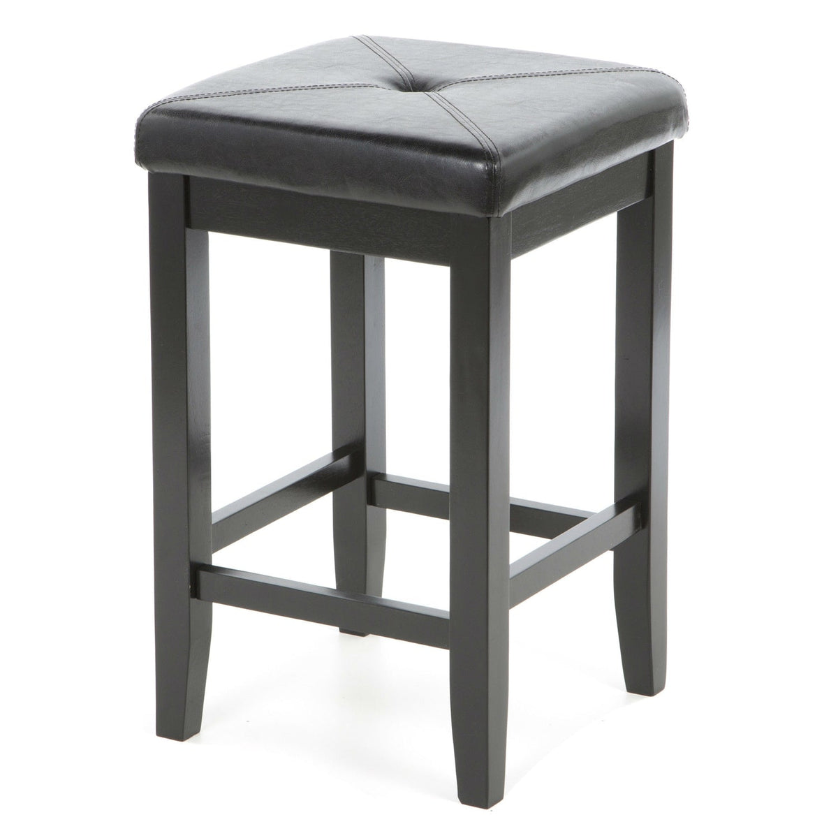 Backless Faux Leather Counter Height Bar Stools