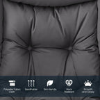 Modern Grey Cushioned Accent Chair with Side Pocket