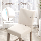 Counter Height Bar Stools Set of 2 with Back and Footrest