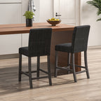 Counter Height Bar Stools Set of 2 with Back and Footrest