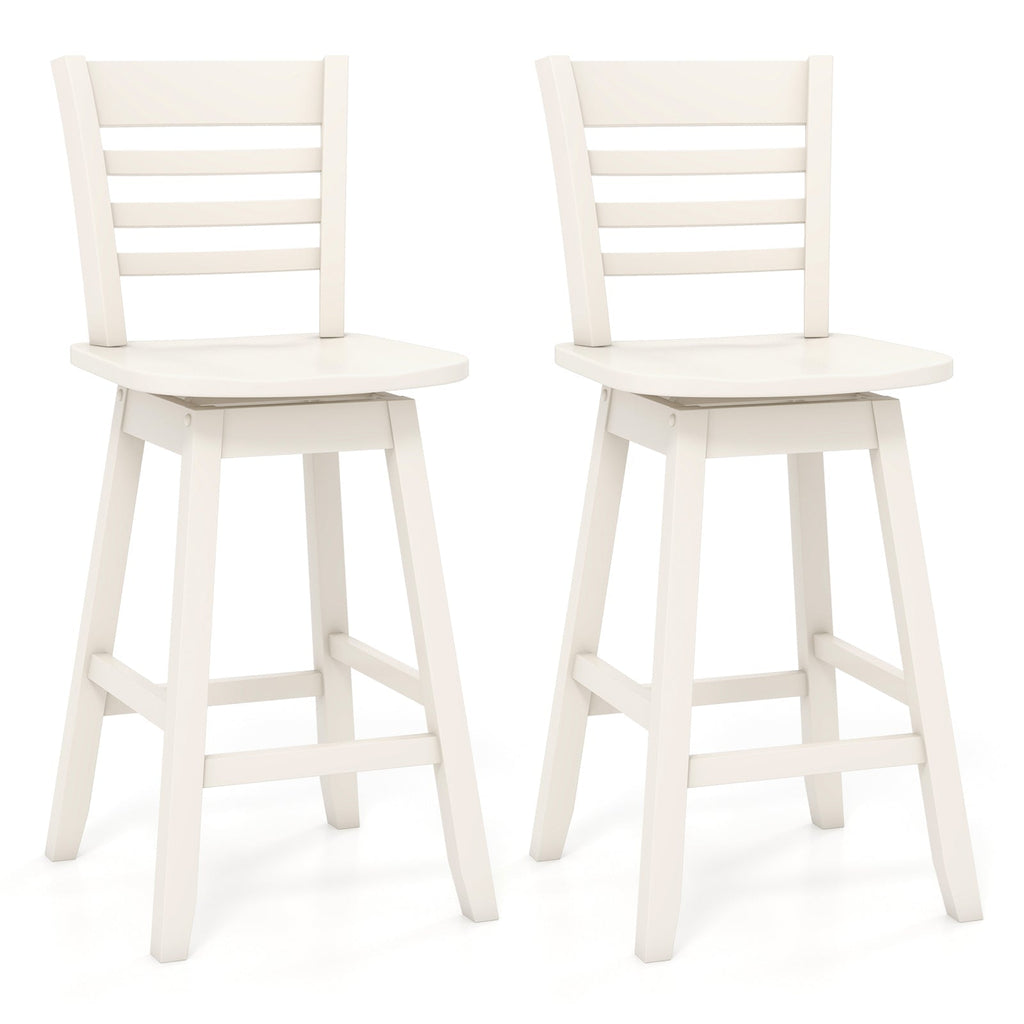 Bar Stools with Footrests - Set of 2