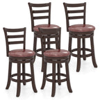 2-Piece Swivel Bar Stools with Wrap-Around Footrests