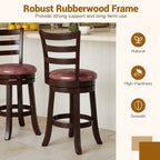 2-Piece Swivel Bar Stools with Wrap-Around Footrests
