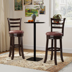 2-Piece Swivel Bar Stools with Wrap-Around Footrests