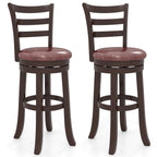 2-Piece Swivel Bar Stools with Wrap-Around Footrests