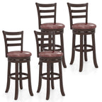 2-Piece Swivel Bar Stools with Wrap-Around Footrests