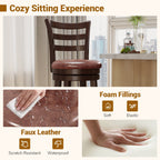 2-Piece Swivel Bar Stools with Wrap-Around Footrests