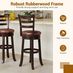 2-Piece Swivel Bar Stools with Wrap-Around Footrests