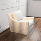 Sophie Cream Fabric Swivel Club Chair