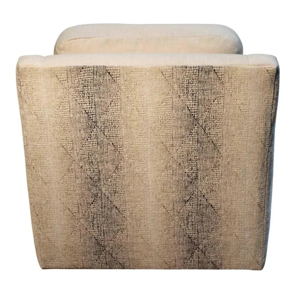 Sophie Cream Fabric Swivel Club Chair