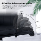 Criss Cross Chair Adjustable Swivel Vanity Chair with 5-Position Armrests