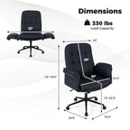 Criss Cross Chair Adjustable Swivel Vanity Chair with 5-Position Armrests
